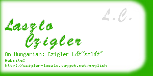 laszlo czigler business card